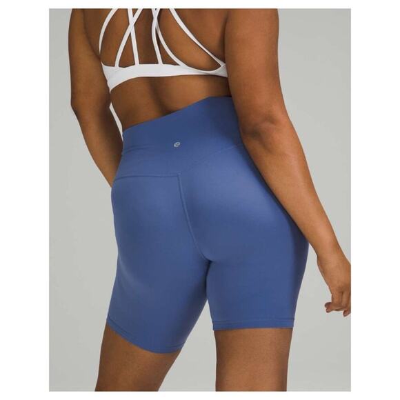 Lululemon high rise align shorts water drop blue 2 - Picture 1 of 8